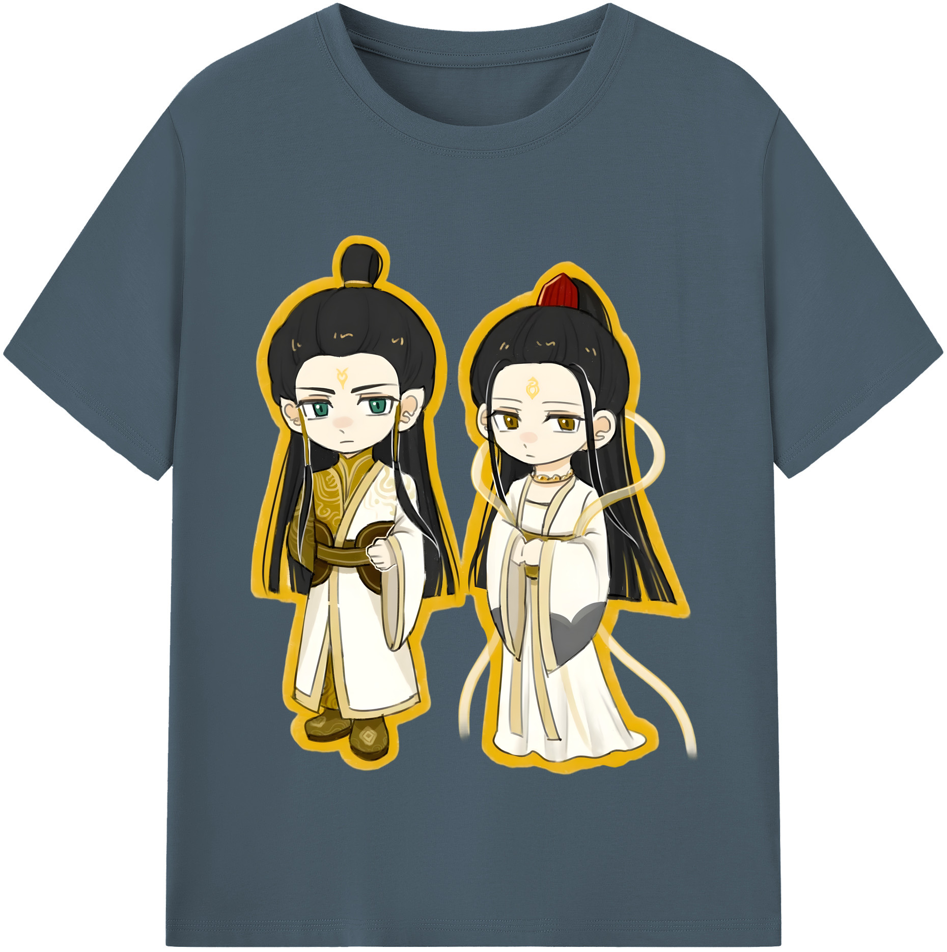 （画像用） Ne Zha 2 ナタ 魔童の大暴れ 綿100％半袖Tシャツ（フロントプリント）